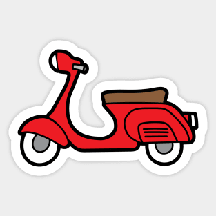Red scooter Sticker